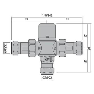 Intamix Failsafe Thermostatic Mixing Valve 4 Intamix Failsafe Thermostatic Mixing Valve - Image 2