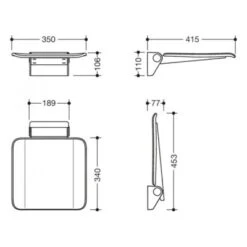 System '900' 35cm Hinged Shower Seat - Matt Black 7 System '900' 35cm Hinged Shower Seat - Matt Black -Bathroom Products Shop 900.51.2006020CV2 2