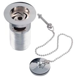 Chrome Basin Waste Plug And Chain