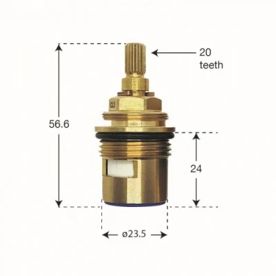 Unknown 3/4" BSP Quarter Turn Tap Valves -57mm Tall 4 Unknown 3/4" BSP Quarter Turn Tap Valves -57mm Tall - Image 2