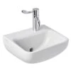 Contour 21 Back Outlet Basin (40cm) - Deck Tap Hole 2 Contour 21 Back Outlet Basin (40cm) - Deck Tap Hole -Bathroom Products Shop Contour202120S043520Basin