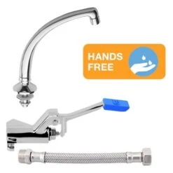 HART Foot Pedal Control Set With Washroom Swivel Spout | Foot Control Hygiene