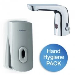 HART Bristan S4 Temperature Adjustable Sensor Tap With Genwec Easy Action Soap Dispenser