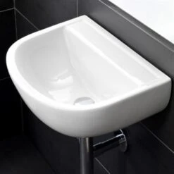 Bathroom Products Shop 20 Hospital 50 HTM64 'No Tap Hole' Wall Basin