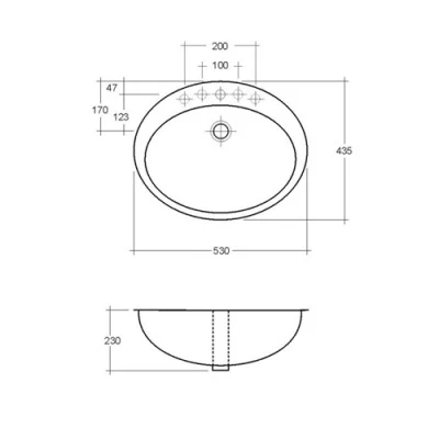 RAK Medical Countertop Basin - 1 Tap Hole 4 RAK Medical Countertop Basin - 1 Tap Hole - Image 2