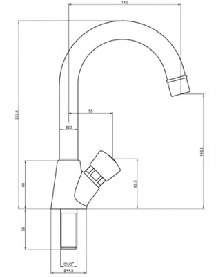 Hart High Swivel Spout Self Closing Basin Tap 4 Hart High Swivel Spout Self Closing Basin Tap - Image 2