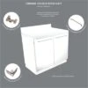 Hart Medical 1000 Double Door Vanity Unit -Bathroom Products Shop Hart Medical 1000mm Vanity Unit DoubleDoor