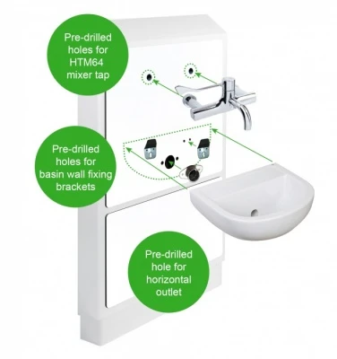 HART Medic Line Easy-Fit Half Height IPS Unit - White 4 HART Medic Line Easy-Fit Half Height IPS Unit - White - Image 2