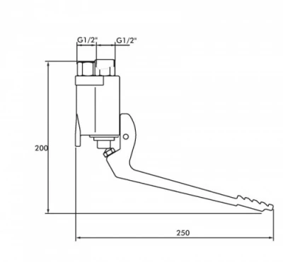 The Intatec Multi Control 2 Pedal Wall Mounted Foot Mixing Valve 4 The Intatec Multi Control 2 Pedal Wall Mounted Foot Mixing Valve - Image 2
