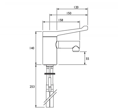 Bristan HTM04-01 Basin Mixer 4 Bristan HTM04-01 Basin Mixer - Image 2