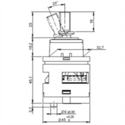 Unknown Replacement 45mm Ceramic Disk Upper O Ring Cartridge -Bathroom Products Shop Sedal 45mm ceramic disk cartridge2