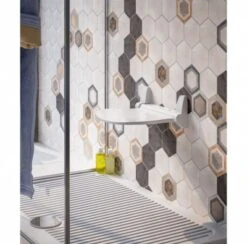 Sound Wall Fitted Shower Seat - White -Bathroom Products Shop Sound Shower Seat2