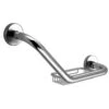 Tecno Project Angled Grab Rail With Soap Basket 1 Tecno Project Angled Grab Rail With Soap Basket -Bathroom Products Shop Tecno Project Angled Grab Rail With Basket