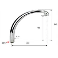 Universal Fitting 'C' Tap Spout -Bathroom Products Shop Universal C Tap Spout2