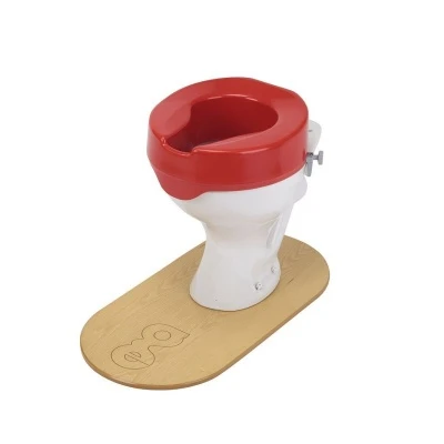 Ashby Easy Fit Raised Toilet Seat - 50mm (2") Height Seat - Red 4 Ashby Easy Fit Raised Toilet Seat - 50mm (2") Height Seat - Red - Image 2
