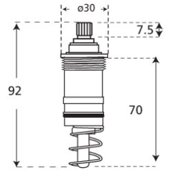 Unknown Replacement Compact Thermostatic Shower Cartridge 7 Unknown Replacement Compact Thermostatic Shower Cartridge -Bathroom Products Shop compact thermo cartridge12