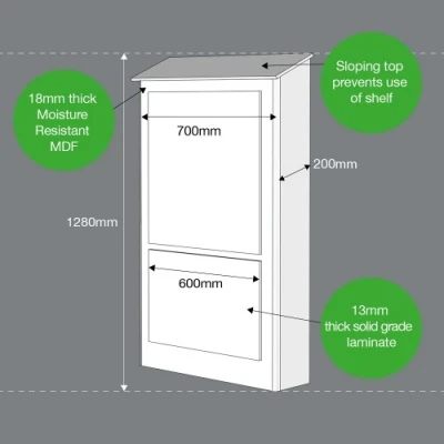 Hart Half Height IPS Panel - Grey 4 Hart Half Height IPS Panel - Grey - Image 2