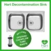 Hart Double Bowl Decontamination Sink -Bathroom Products Shop hart decontamination sink