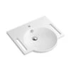 HEWI Composite '1 Tap Hole' Washbasin White - 600 Wide -Bathroom Products Shop hewi 950 11 103 2