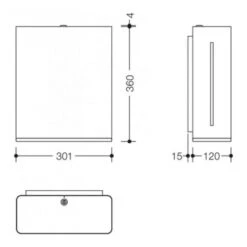 HEWI Recessed Fixing Towel Dispenser - White -Bathroom Products Shop hewi white towel dispenser2 2
