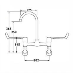 HART The Wall Fitted Nurses Handwash Pack - Premium Dualflow Tap -Bathroom Products Shop hh gpp52