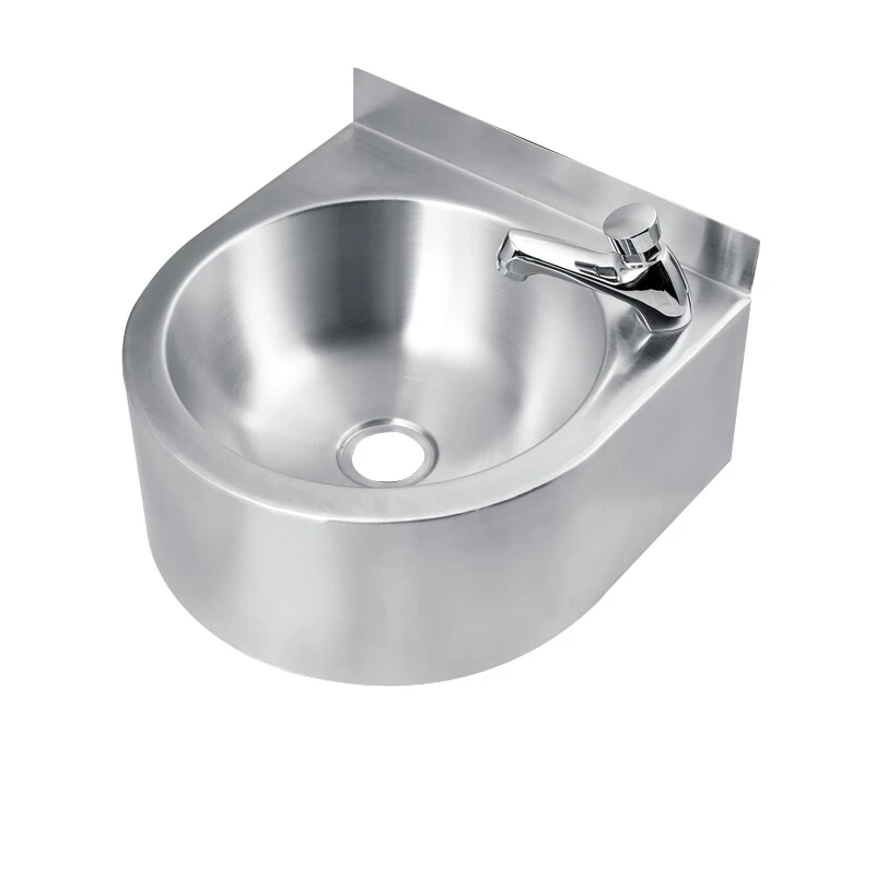 Euro Stainless Wall Mounted Integrated Wash Basin 3 Euro Stainless Wall Mounted Integrated Wash Basin