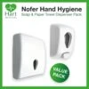 Nofer Soap & Towel Dispenser Pack -Bathroom Products Shop nofer soap and towel pack