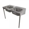 HTM64 Double Bowl Stainless Wall Scrub Basin -Bathroom Products Shop pland sark double bowl