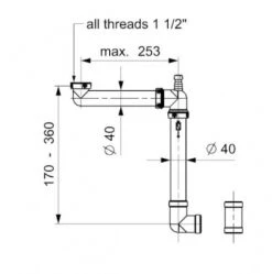 Reginox Panama Space Saving Syphon Kit -Bathroom Products Shop reg panama bxd2